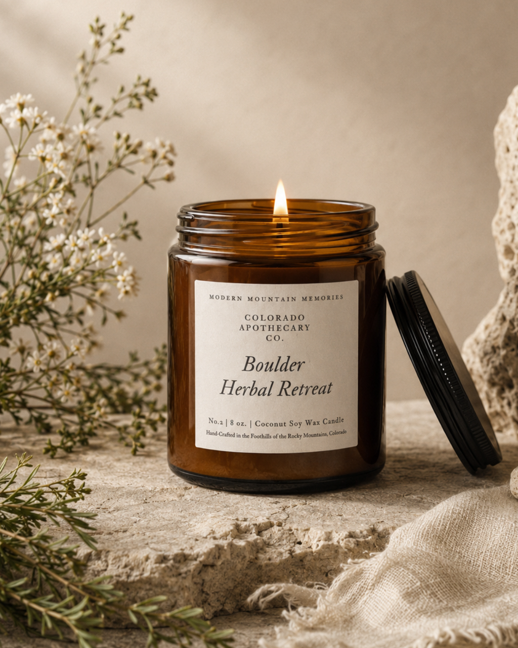 Boulder Herbal Retreat - Premium Scented Candle