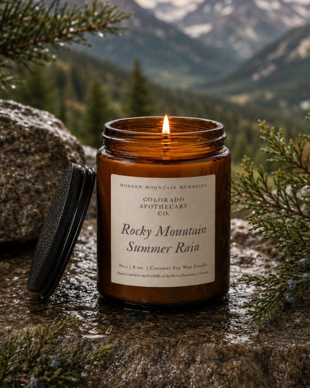 Rocky Mountain Summer Rain - Luxury Scented Candle (8 oz.)