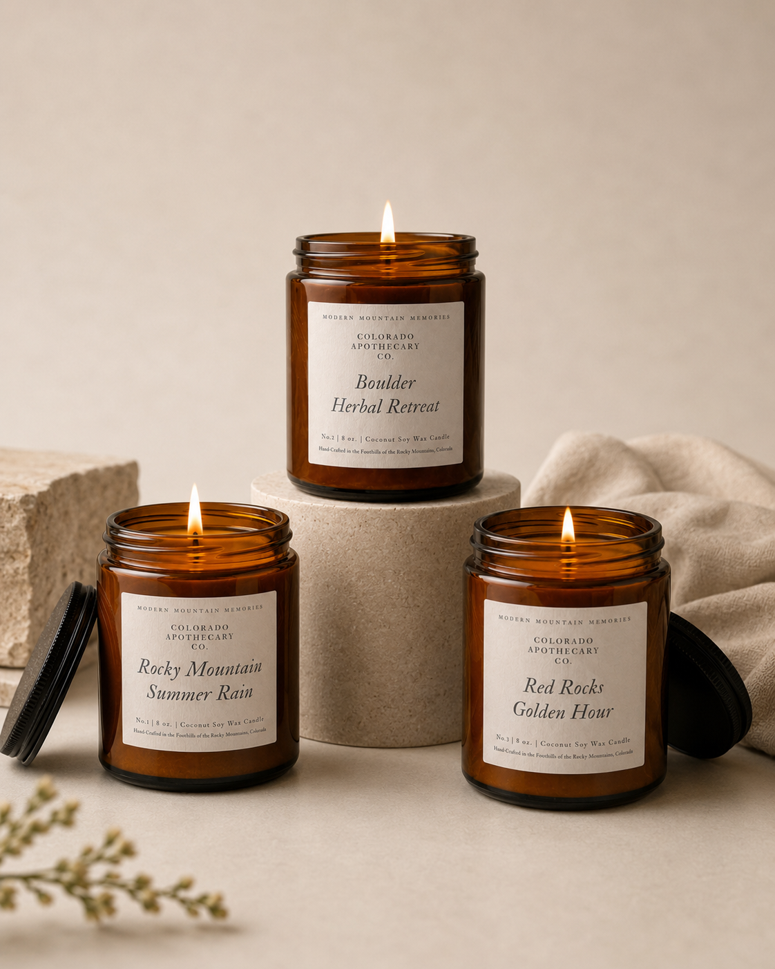 The Front Range Scented Candle Trio — Colorado-Inspired Scented Candle Set